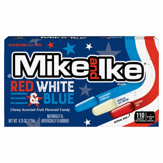 Mike and Ike Red White & Blue Assorted Fruit Flavored Candy (USA)